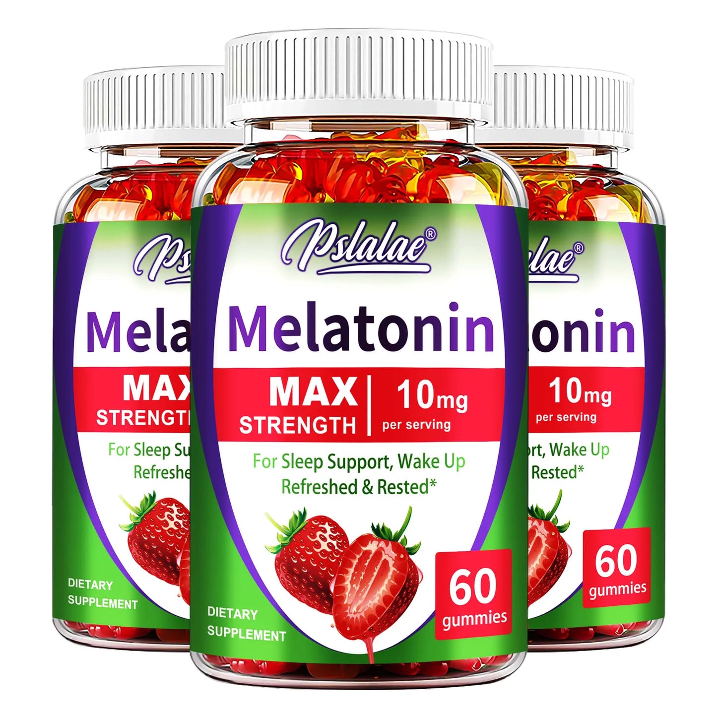 Melatonin Gummies 10mg - Support Sleep and Help You Fall Asleep Faster, Improve Sleep Quality - 60 Gummies