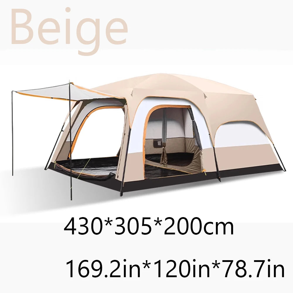 Hiking Tent 3-12 Person Rainproof