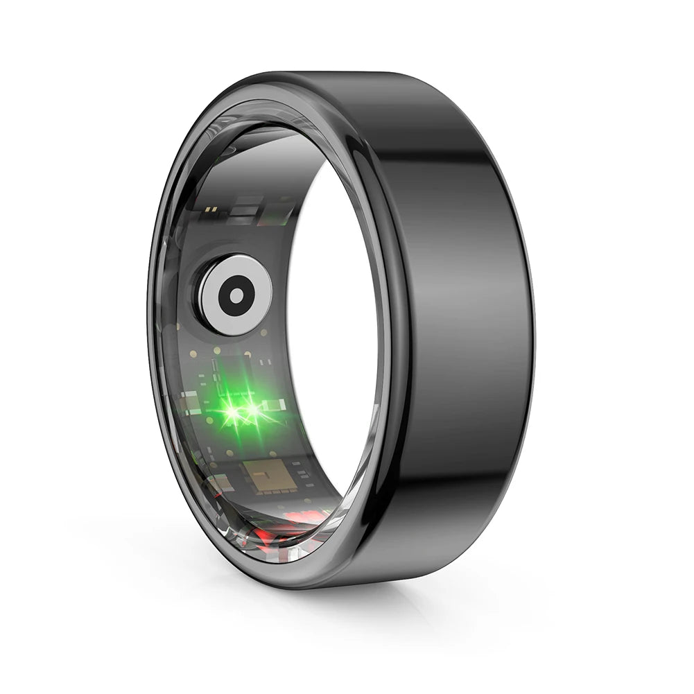 R02 Smart Ring Sleep Monitor Bluetooth5.0 Blood Oxygen Tracker Fitness Tracker Ring IP68 & 5ATM Waterproof Multi-sport Modes