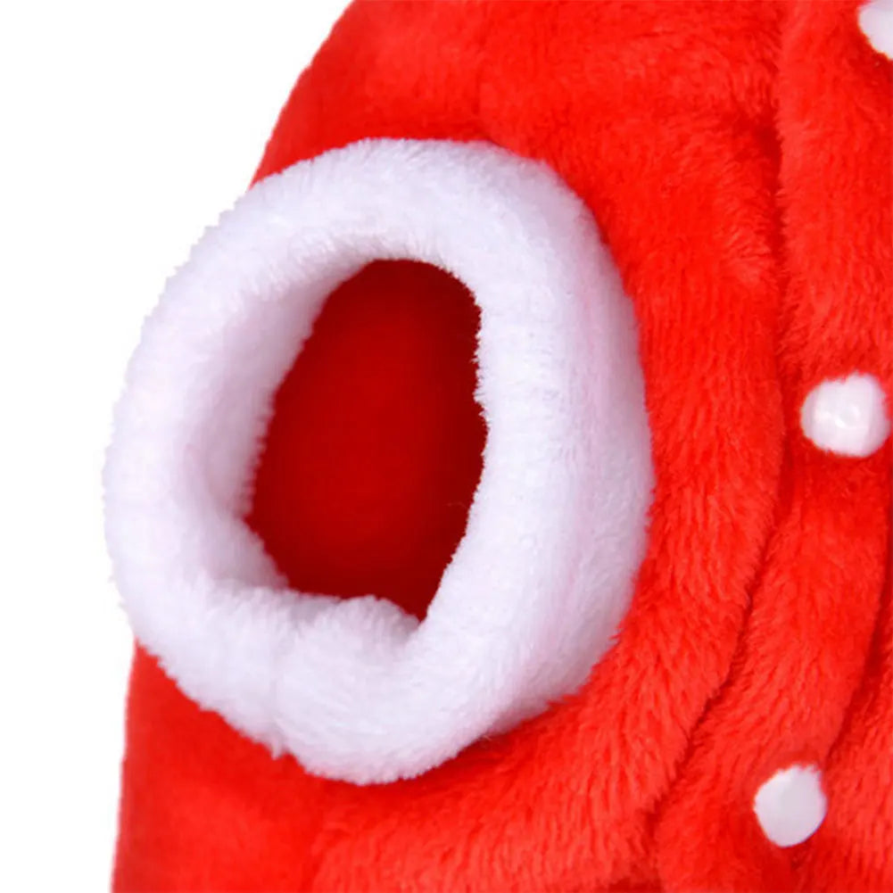 Christmas Pet Clothes Elk Pet Dog Cold Weather Coats Winter Warm Dog Christmas Clothes for Small Dogs Puppy