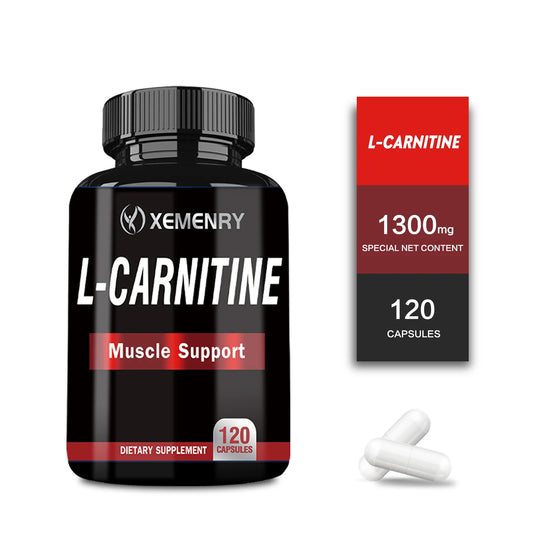 L-Carnitine - Supports Natural Energy Production, Sports Nutrition, Supports Memory and Concentration - 120 Capsules