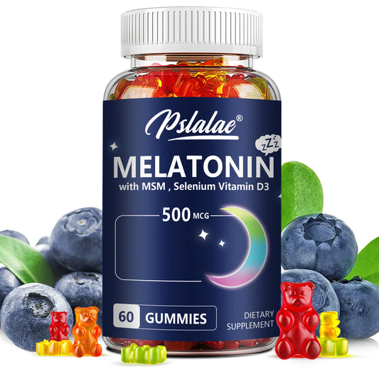 Melatonin Gummies 500mcg - Sleep Aid, Improve Sleep Quality and Support Deep Sleep - 60 Gummies