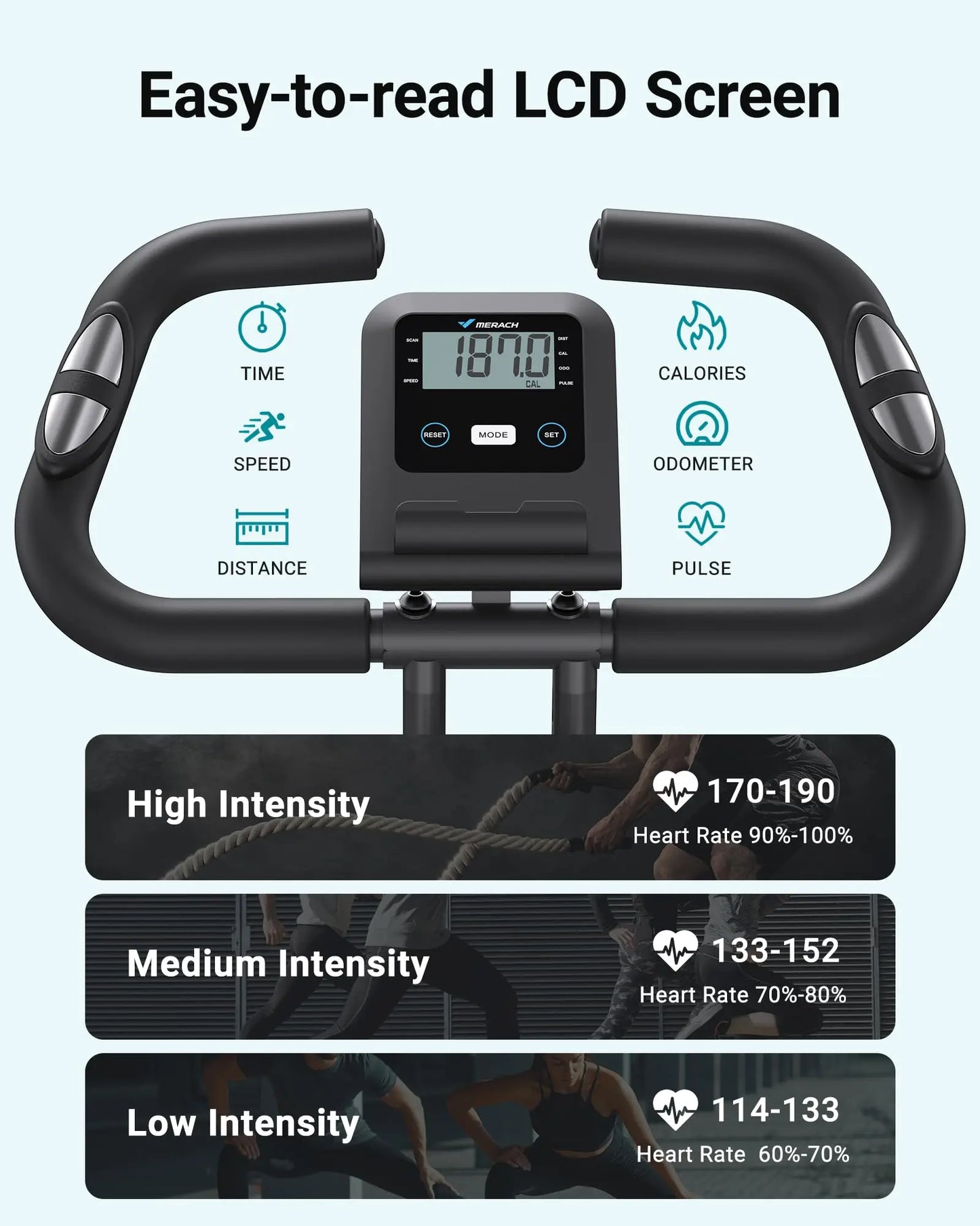 MERACH Folding Exercise Bike 4in1 Magnetic Stationary with16-Level Resistance Exclusive APP 300LB Capacity Comfort Seat  X-bike