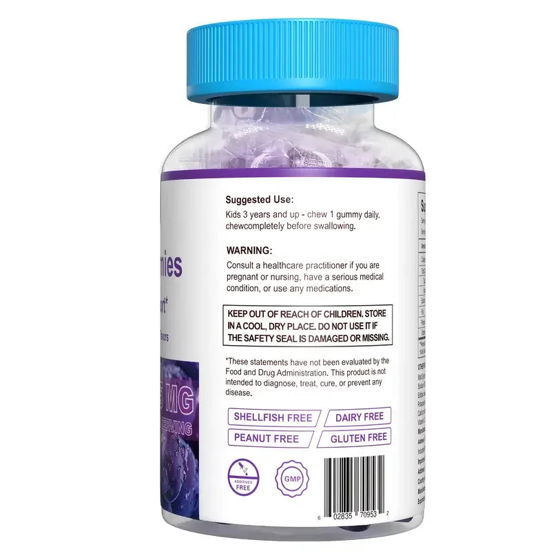 MOGE TEE Vitamin C Gummy Bears – Immune Support, Grape Flavor, 45 Count