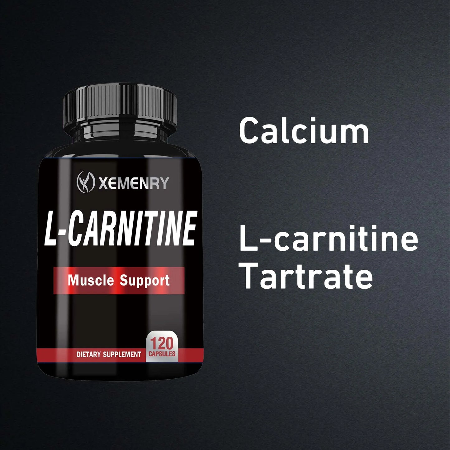 L-Carnitine - Supports Natural Energy Production, Sports Nutrition, Supports Memory and Concentration - 120 Capsules