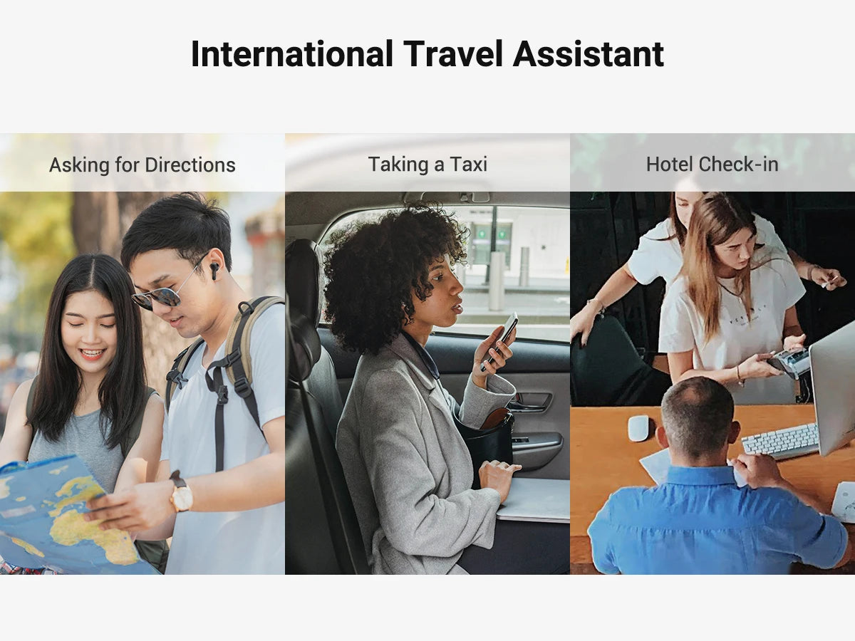 Translator Earbuds, Two-Way Instant Voice Translator Device for 144 Languages and 8 Offline Packs,for Travel Business
