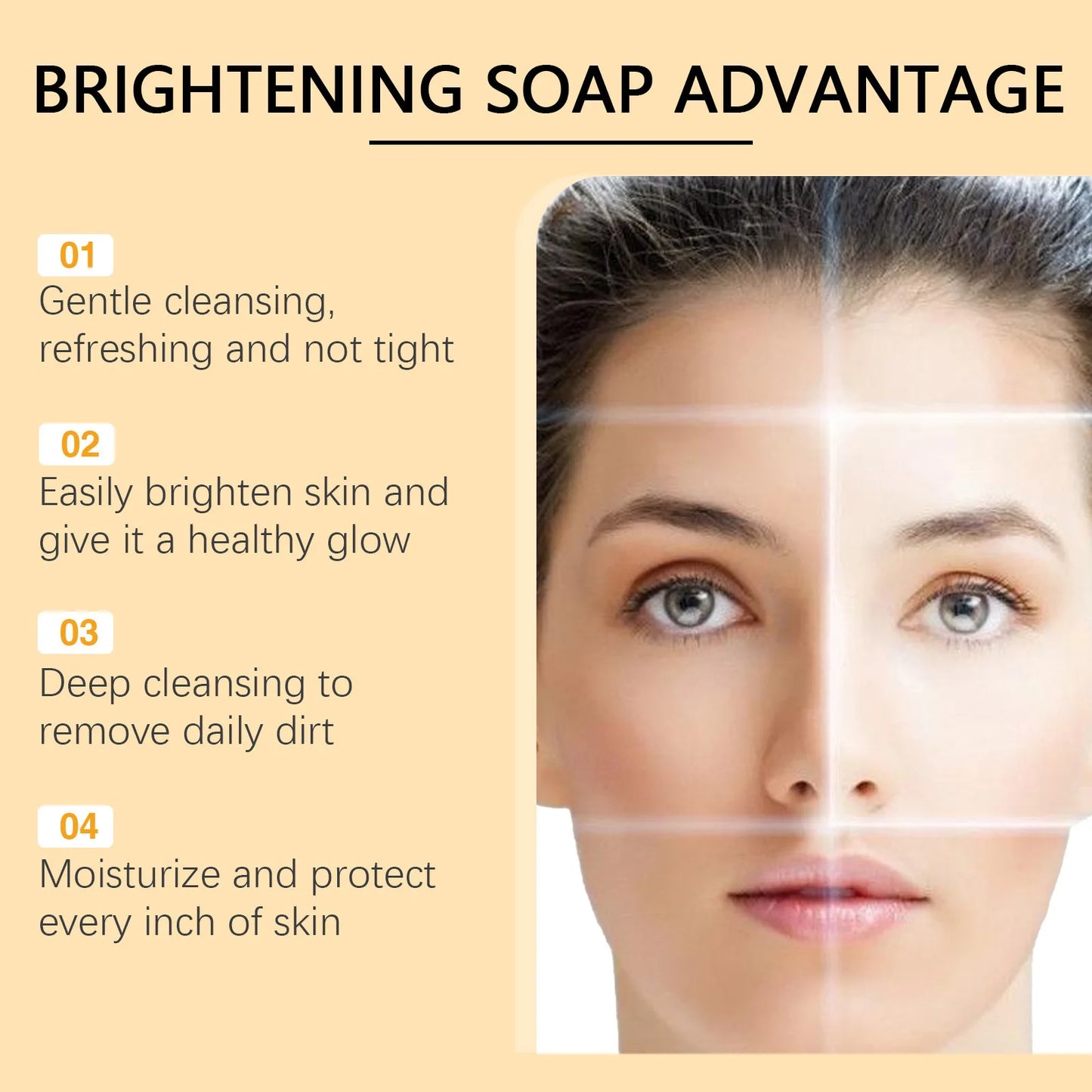 Ouhoe 100g Kojic Acid Turmeric Skin Brightening Soap Face Reduce Dark Spot Anti Acne Deep Cleansing Moisturizer Exfoliating Soap