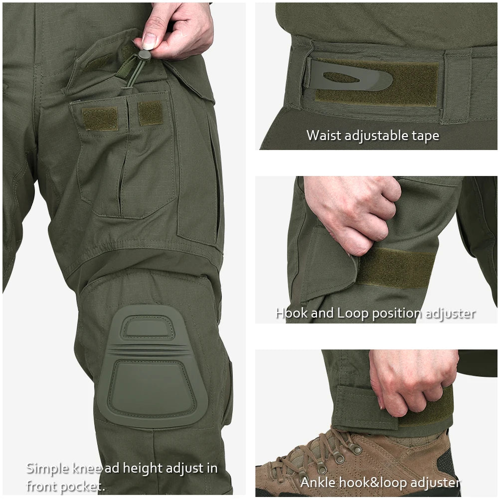 KRYDEX Tactical Combat G3 Uniform Set Outdoor Hunting Gen3 Camouflage Shirt & Pants Kit Ranger Green Black Men Clothing