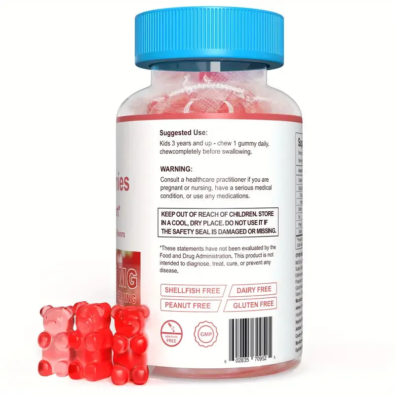 MOGE TEE Vitamin C Gummy Bears – Immune Support, Strawberry Flavor, 45 Count