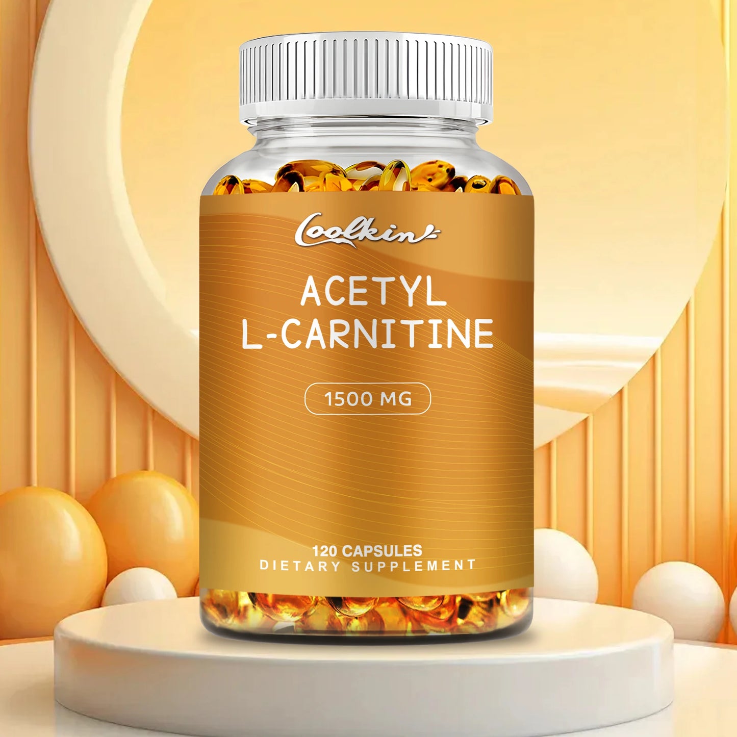 Acetyl L-Carnitine - Helps Support Brain Health, Improves Energy, Memory and Concentration - 120 Capsules