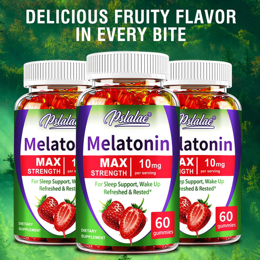 Melatonin Gummies 10mg - Support Sleep and Help You Fall Asleep Faster, Improve Sleep Quality - 60 Gummies