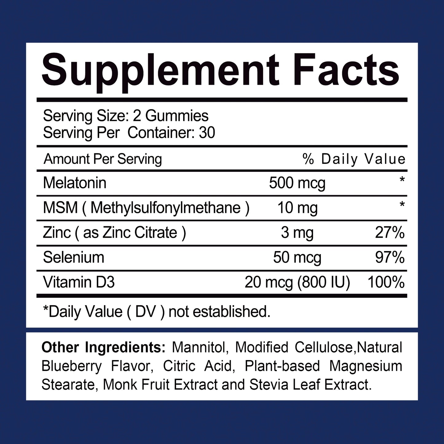 Melatonin Gummies 500mcg - Sleep Aid, Improve Sleep Quality and Support Deep Sleep - 60 Gummies