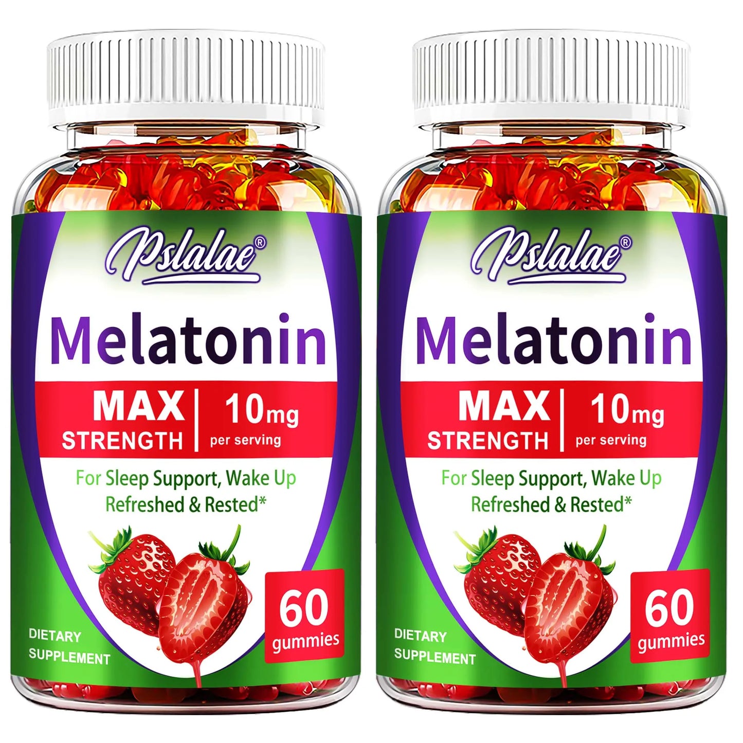 Melatonin Gummies 10mg - Support Sleep and Help You Fall Asleep Faster, Improve Sleep Quality - 60 Gummies