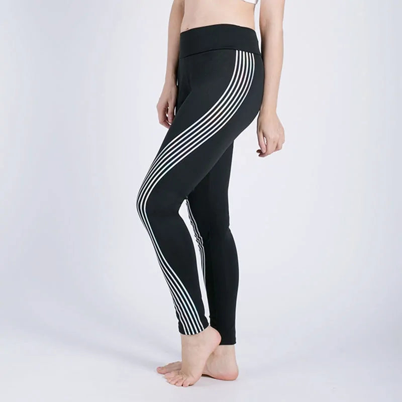 Woman Fitness Leggings: High Elastic Shine Workout Pants