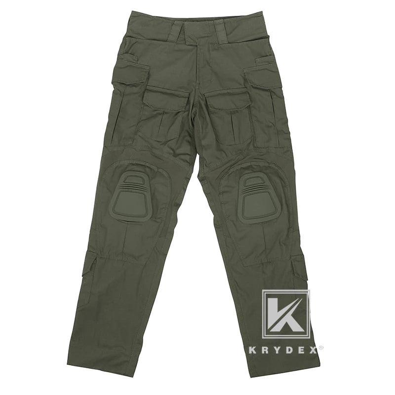 KRYDEX Tactical Combat Pants With Knee Pads For Hunting Outdoor Hiking Men Uniform Trousers Clothes
