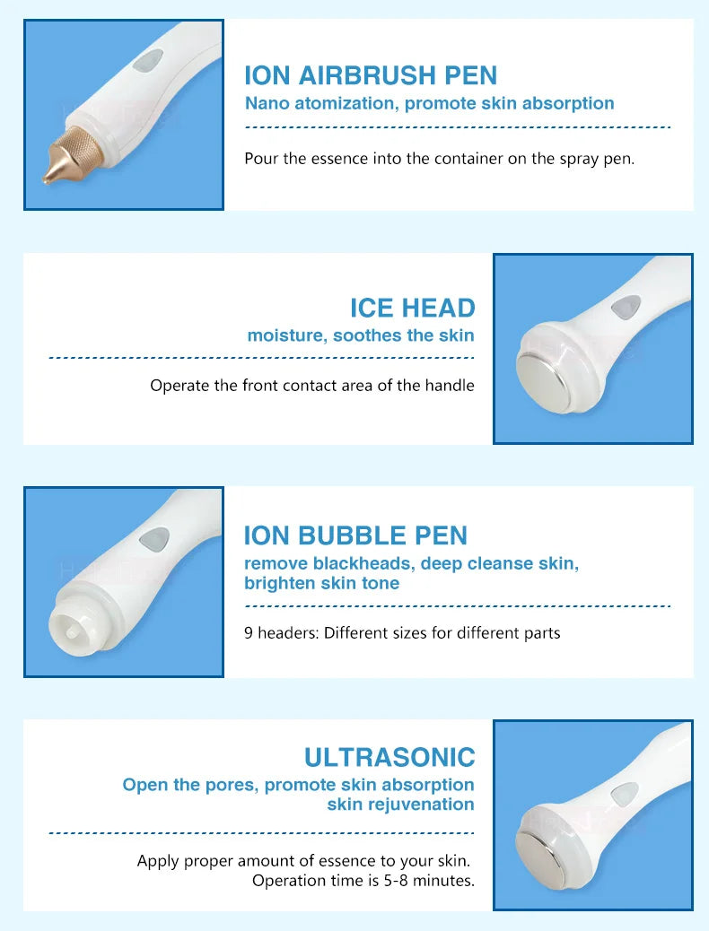 High Quality Smart Ice Blue Facial Treatment Machine 2025 Hydrofacial 7 in 1 Professional  Portable Dermabrasion