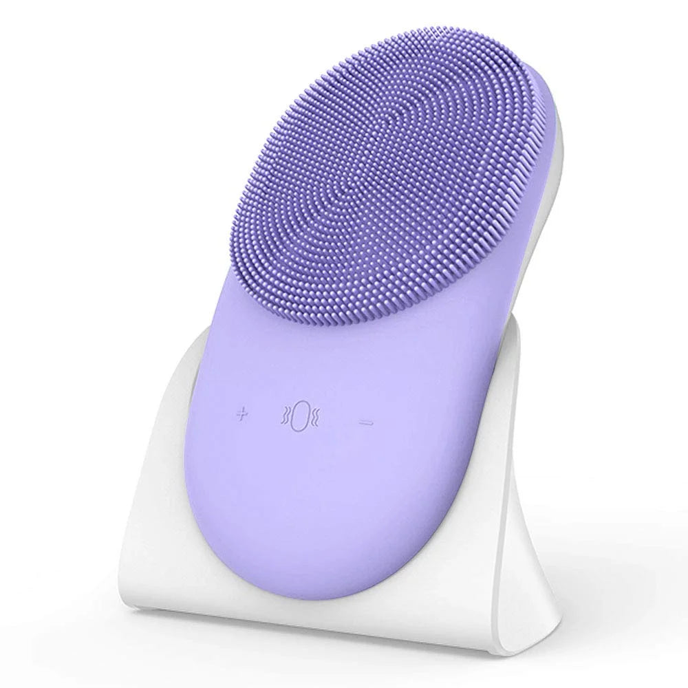 Silicone Face Scrubber Brush Skin Care Ultrasonic Cleaner Waterproof Face Cleansing Brush Remove Blackhead Beauty Massager