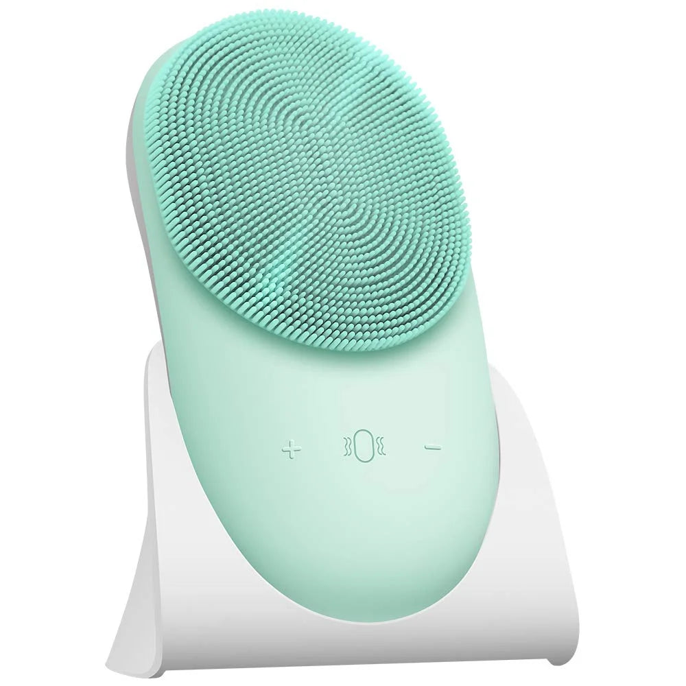 Silicone Face Scrubber Brush Skin Care Ultrasonic Cleaner Waterproof Face Cleansing Brush Remove Blackhead Beauty Massager