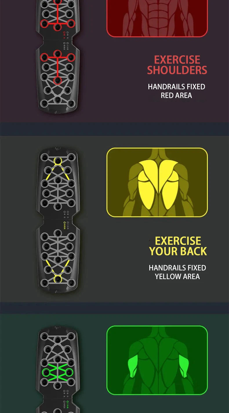 Portable Multifunctional Foldable Fitness Equipment For Chest Abdomen Arms/Back Training