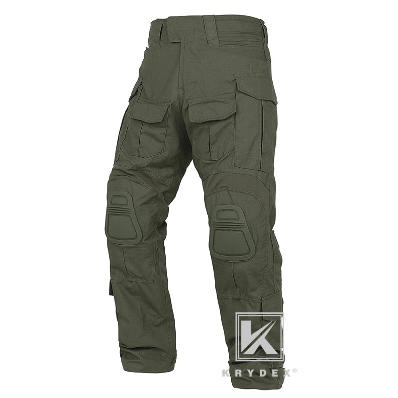 KRYDEX Tactical Combat Pants With Knee Pads For Hunting Outdoor Hiking Men Uniform Trousers Clothes