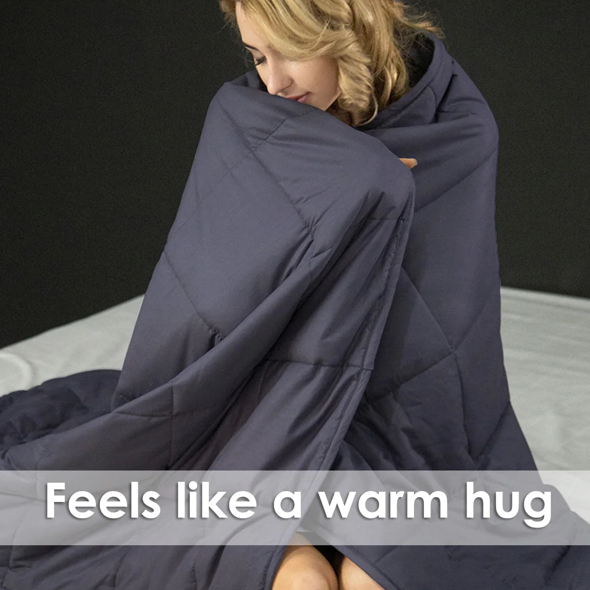 15lbs Weighted Blanket Removable Super Soft Crystal Cover w/ Glass Bead 60''x80''
