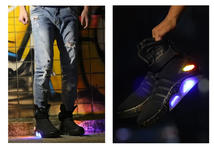 Men Basketball Shoes with Led light