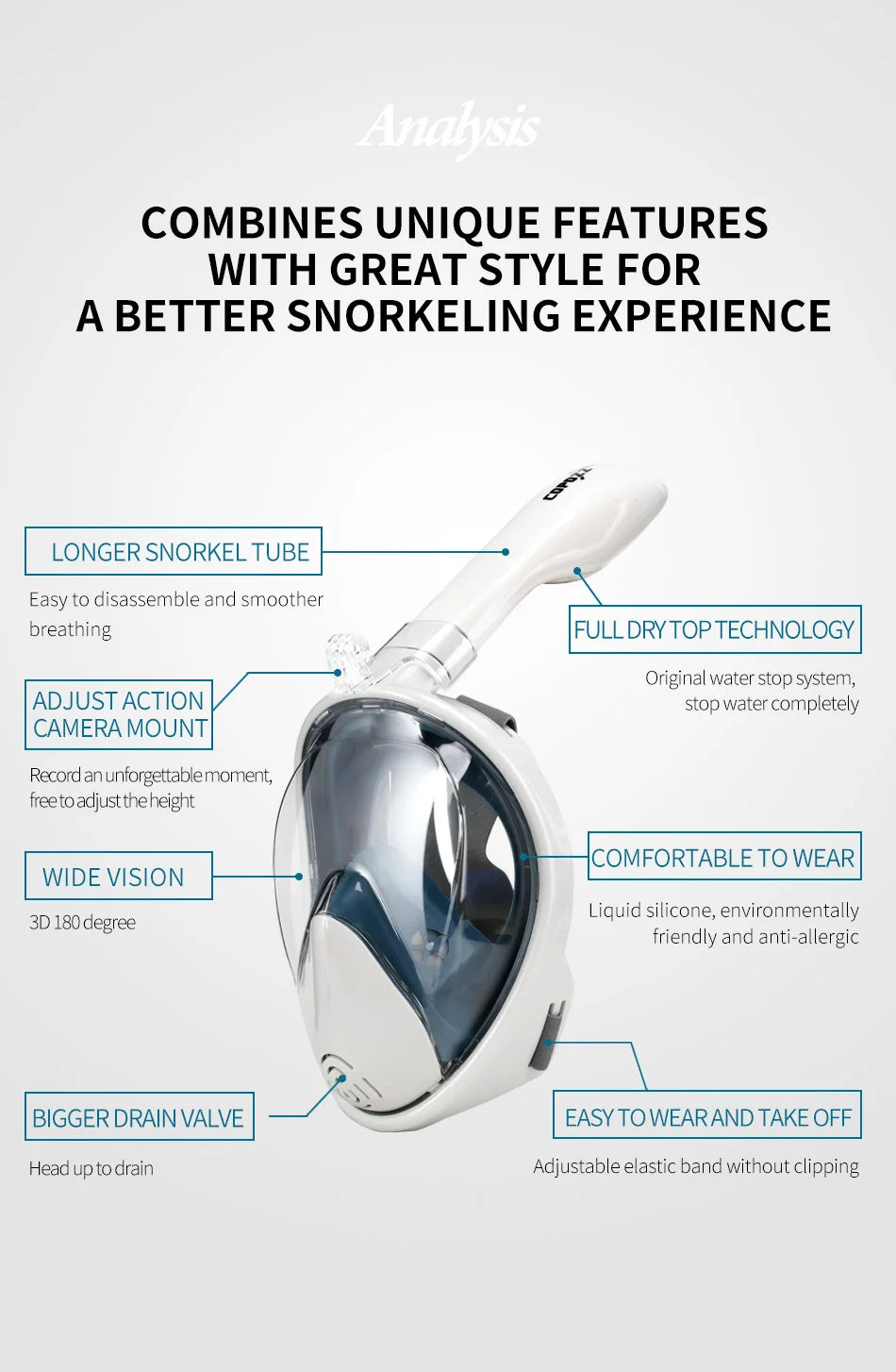 Professional Anti-Fog Snorkeling Diving Mask
