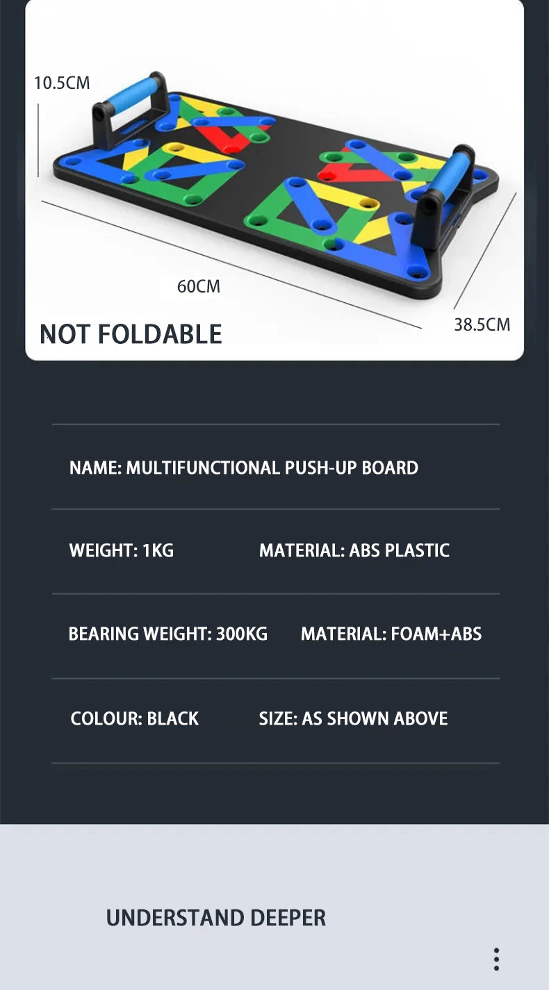 Portable Multifunctional Foldable Fitness Equipment For Chest Abdomen Arms/Back Training