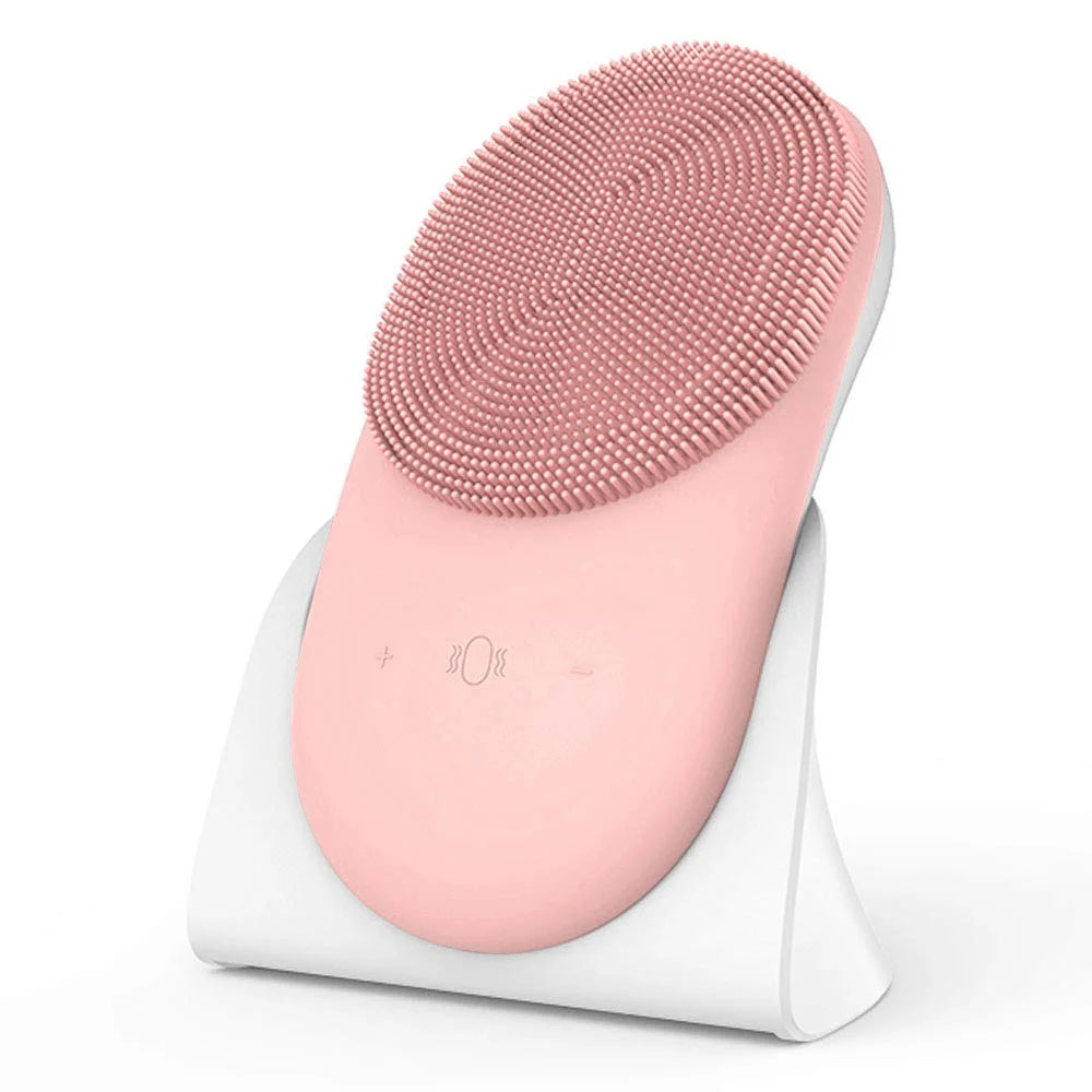 Silicone Face Scrubber Brush Skin Care Ultrasonic Cleaner Waterproof Face Cleansing Brush Remove Blackhead Beauty Massager