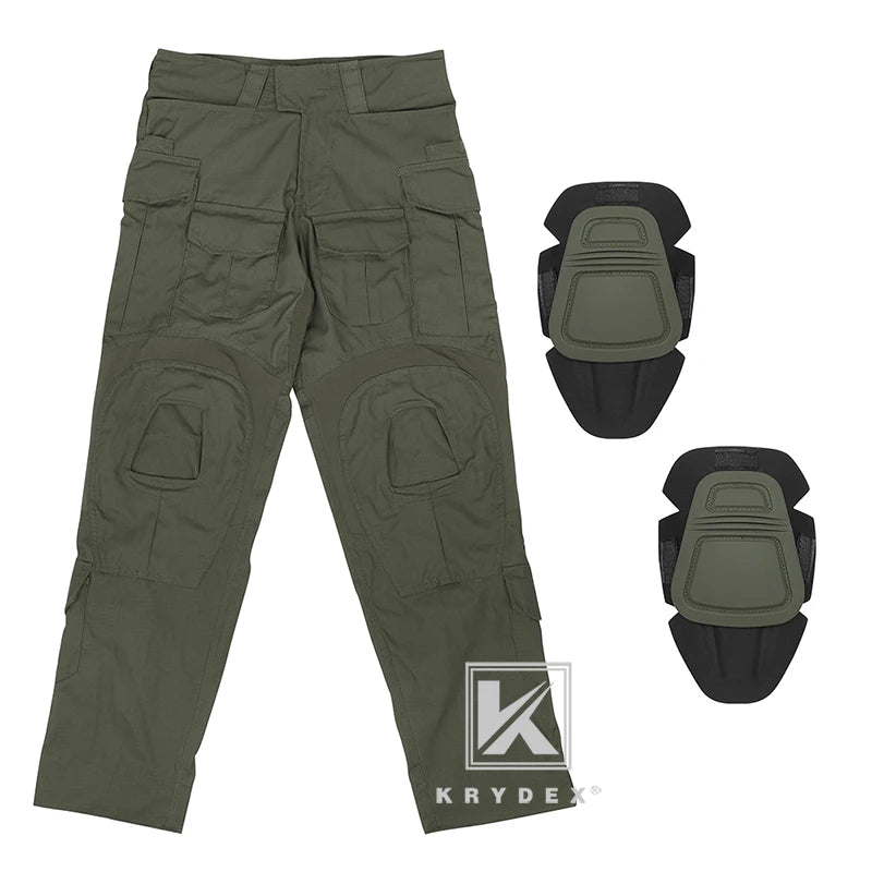 KRYDEX Tactical Combat G3 Uniform Set Outdoor Hunting Gen3 Camouflage Shirt & Pants Kit Ranger Green Black Men Clothing