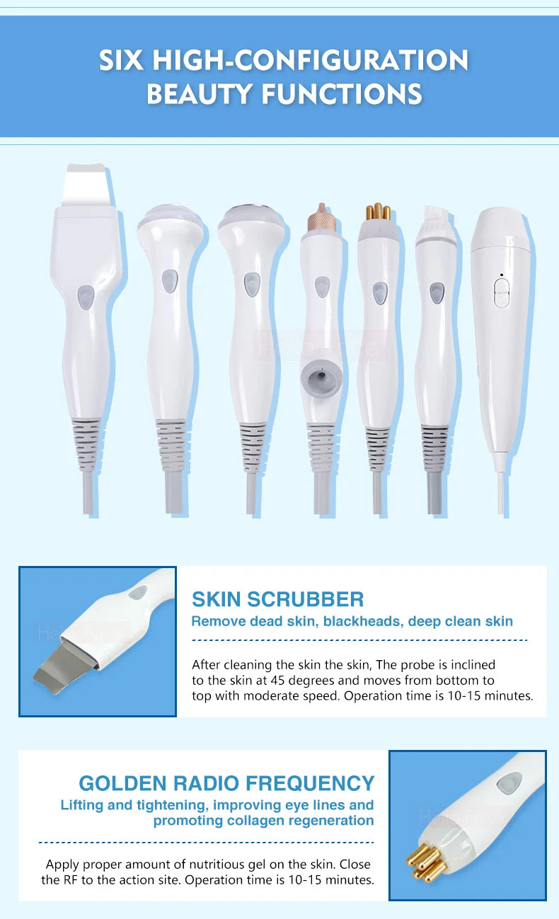 High Quality Smart Ice Blue Facial Treatment Machine 2025 Hydrofacial 7 in 1 Professional  Portable Dermabrasion