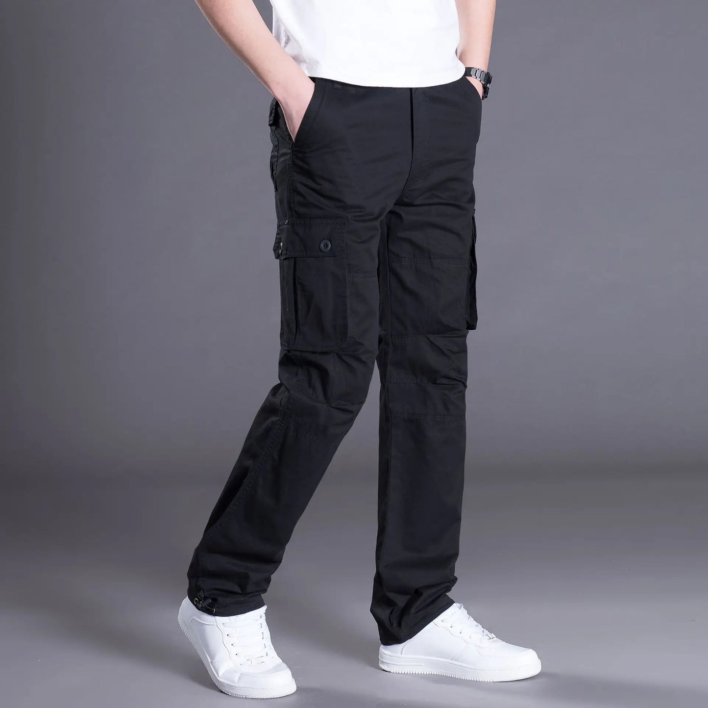 Men's Cargo Pants Large Size Tactical Military Outwear Straight Winter Trousers