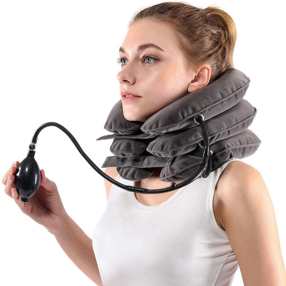 Cervical Neck Traction Device,Relief for Chronic Neck & Shoulder Alignment Pain,Inflatable Neck Stretcher