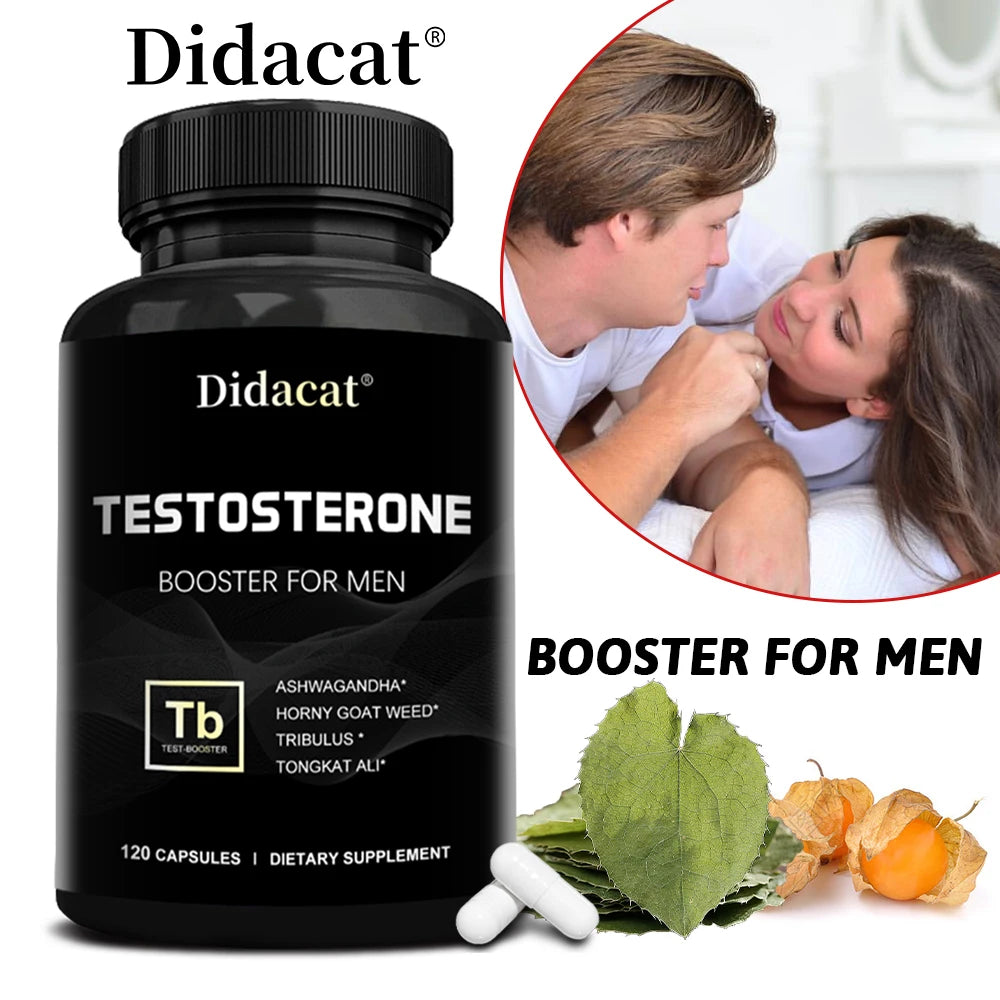 Men's Natural Energy, Endurance, and Vitality Booster - Gluten-Free - 120 Capsules