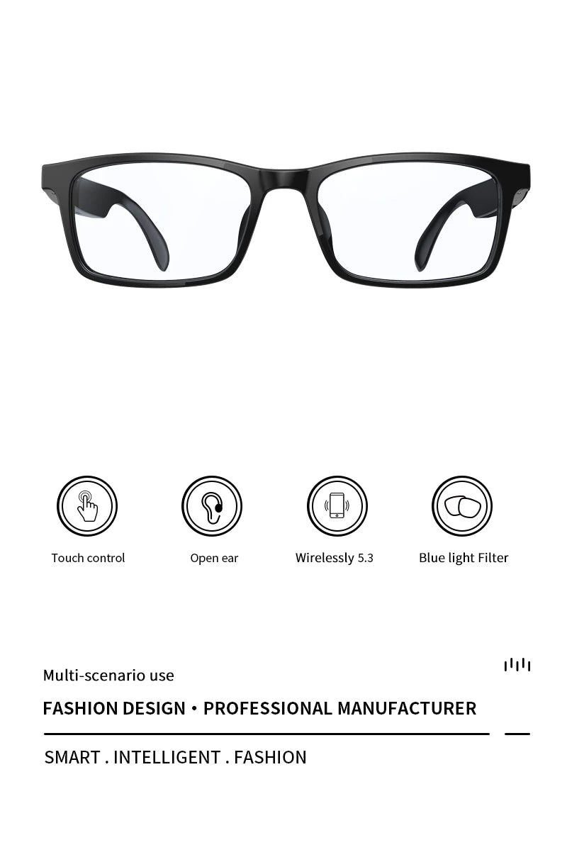 New smart glasses wireless bluetooth hands-free call music headset with speaker fashion glasses wireless stereo sound