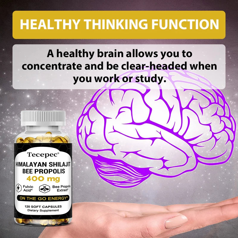 Himalayan Propolis, Maximum Strength 400 mg, Enhances Strength, Energy, Brain & Memory, Supports Immune Health, 120 Capsules