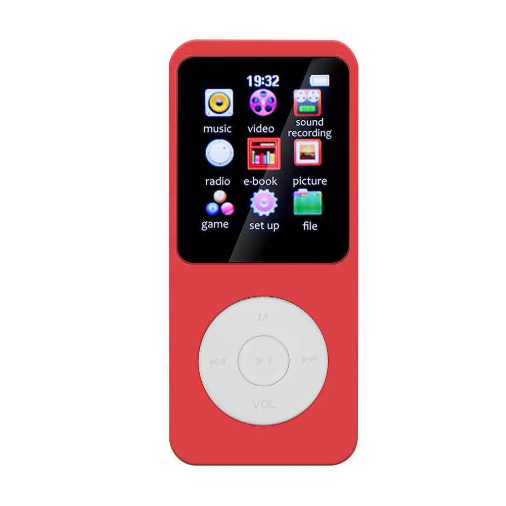 MP3 Player 1.8 in Screen HiFi Lossless Music Player Bluetooth-Compatible5.0 Type-C Sports MP3 Player Built-in Speaker for Kids