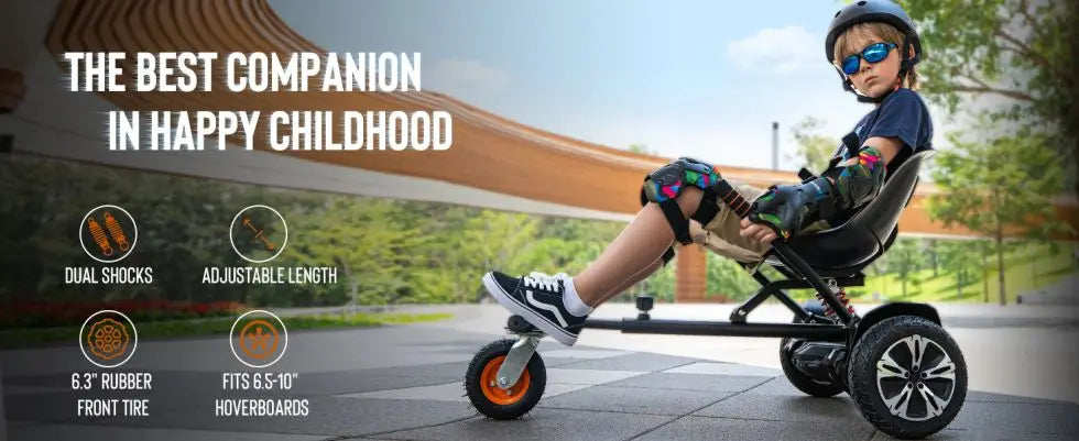 Gyroor Hoverboard Seat Attachment, hoverboard go with Adjustable Frame Length Compatible with 6.5'' 8'' 10'' Hoverboard