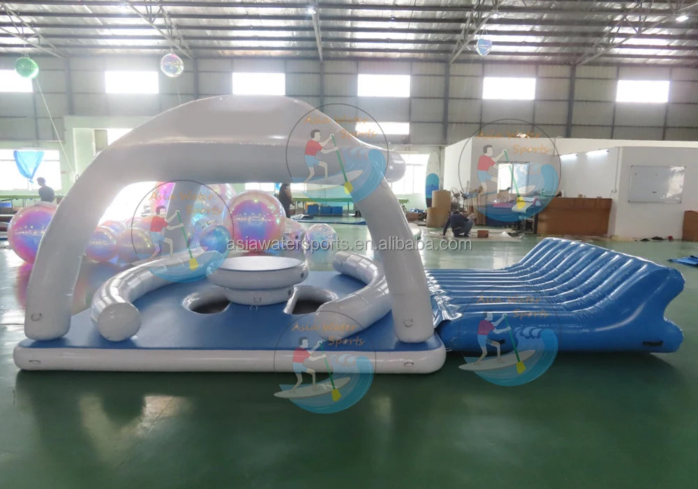 Custom Inflatable Floating Wave Loading Dock, Inflatable Jet Ski Dock Inflatable Water Platform