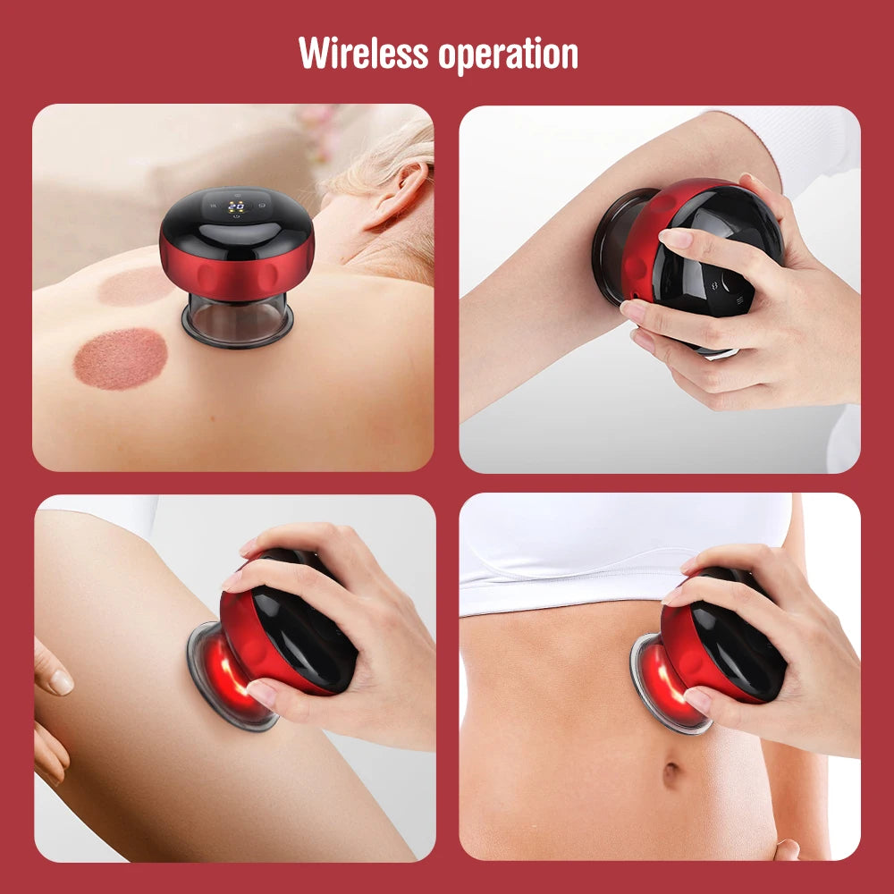Body Cupping Medical Chinese Electric Vacuum Cupping Therapy Body Scraping Massage Jars Guasha Relieve Professional Suction Cups