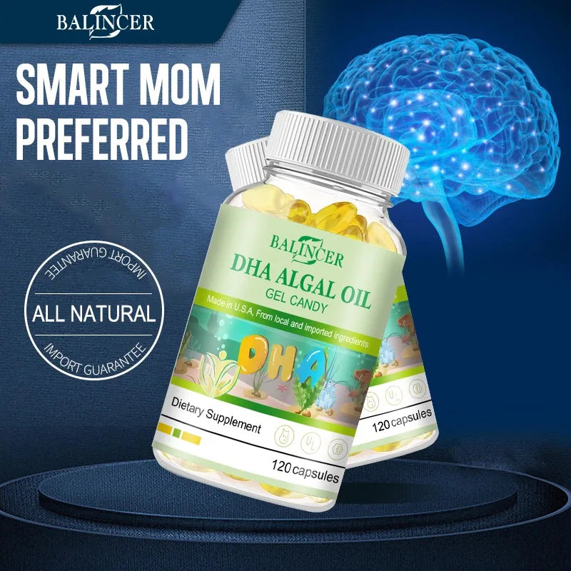 Dha Algae Oil - Fast absorbing, contains DHA and EPA, Omega-3 fatty acids, beneficial to baby's brain and vision development