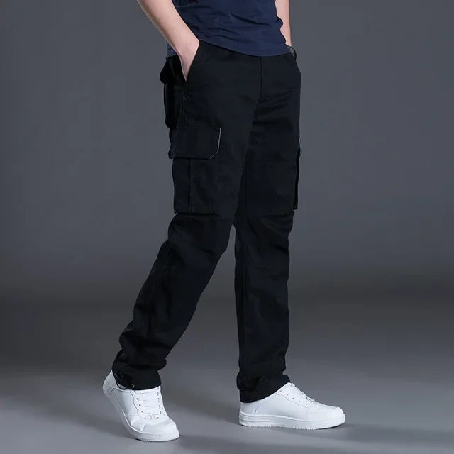 Men's Cargo Pants Large Size Tactical Military Outwear Straight Winter Trousers