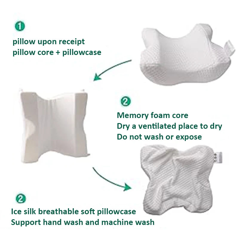 Couple Cuddle Pillow with Hand Hole Memory Foam Love Pillow for Couples Anti-Hand Numb Desk Nap Sleeping Pillow Valentine's Day