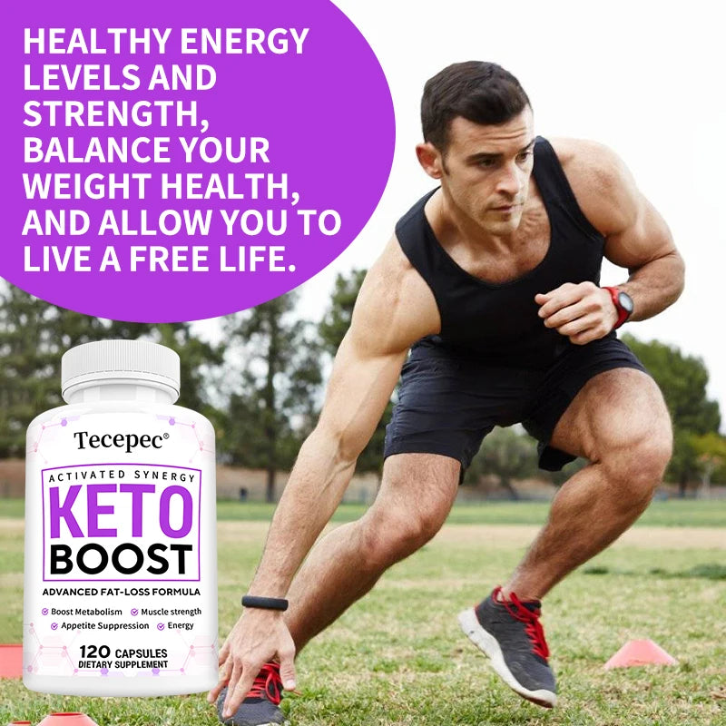 Keto Boost, Supports Balanced Energy Levels and Weight, Naturally Boosts Muscle Strength, Stress Relief, 120 Capsules