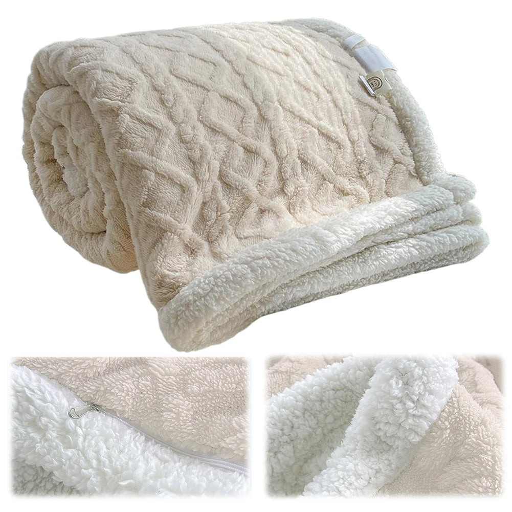 Thick Winter Warm Blanket for Bed Artificial Lamb Cashmere Weighted Blankets Soft Comfortable Warmth Quilt Comforter Warm Quilt