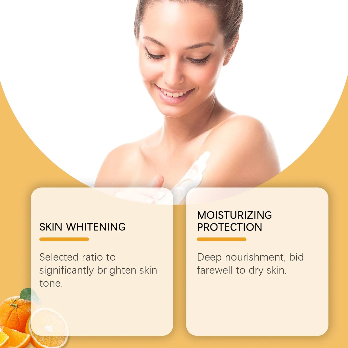 Orange Body Fragrance Gift Box Niacinamide Whitening Skincare Set Deep Nourishing Moisturizing And Brightening Body Care Product