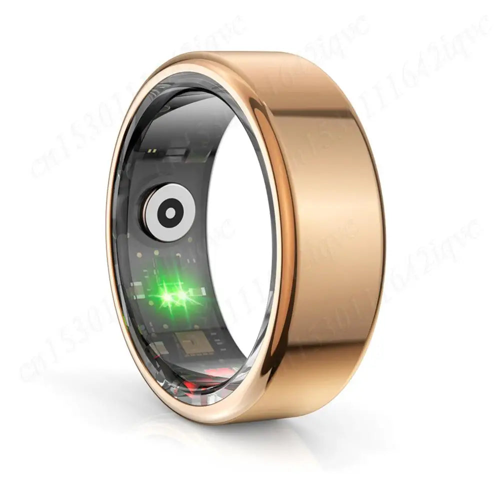 R02 Smart Ring Sleep Monitor Bluetooth5.0 Blood Oxygen Tracker Fitness Tracker Ring IP68 & 5ATM Waterproof Multi-sport Modes