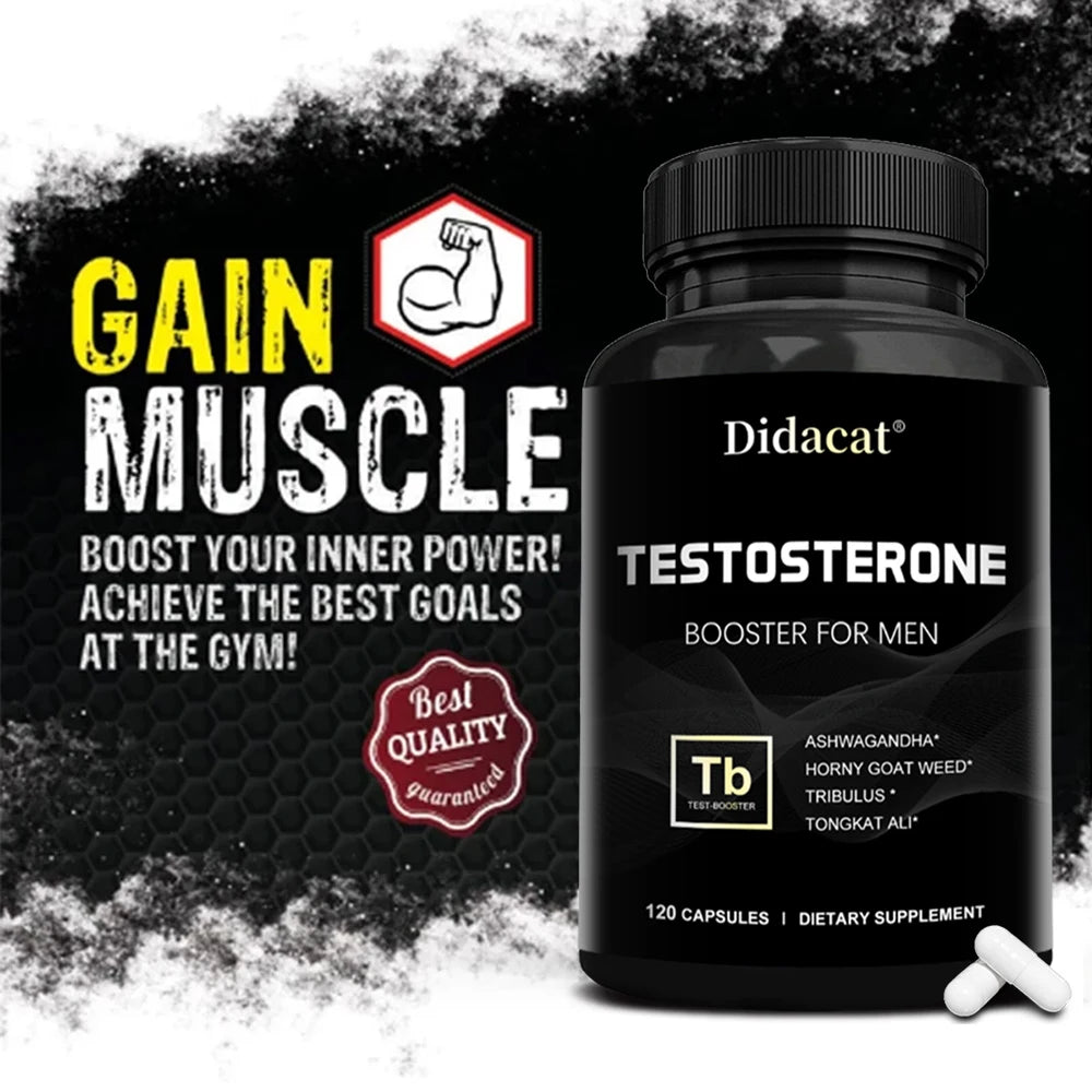 Men's Natural Energy, Endurance, and Vitality Booster - Gluten-Free - 120 Capsules