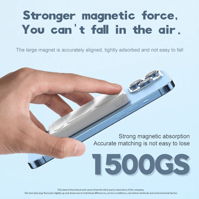Wireless Magnetic 10000mAh Power Bank With Foldable Stand Portable 5000mAh External Auxiliary Battery For Magsafe iPhone Samsung