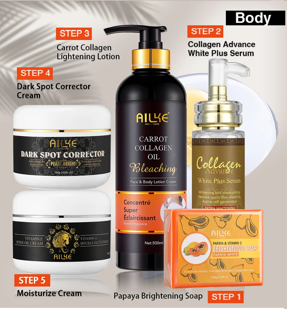 Brightening Body Lotion With Collagen, Carotene, Shea Butter, Moisturizing, Smoothing Increase Skin Radiance, For All Skin Types